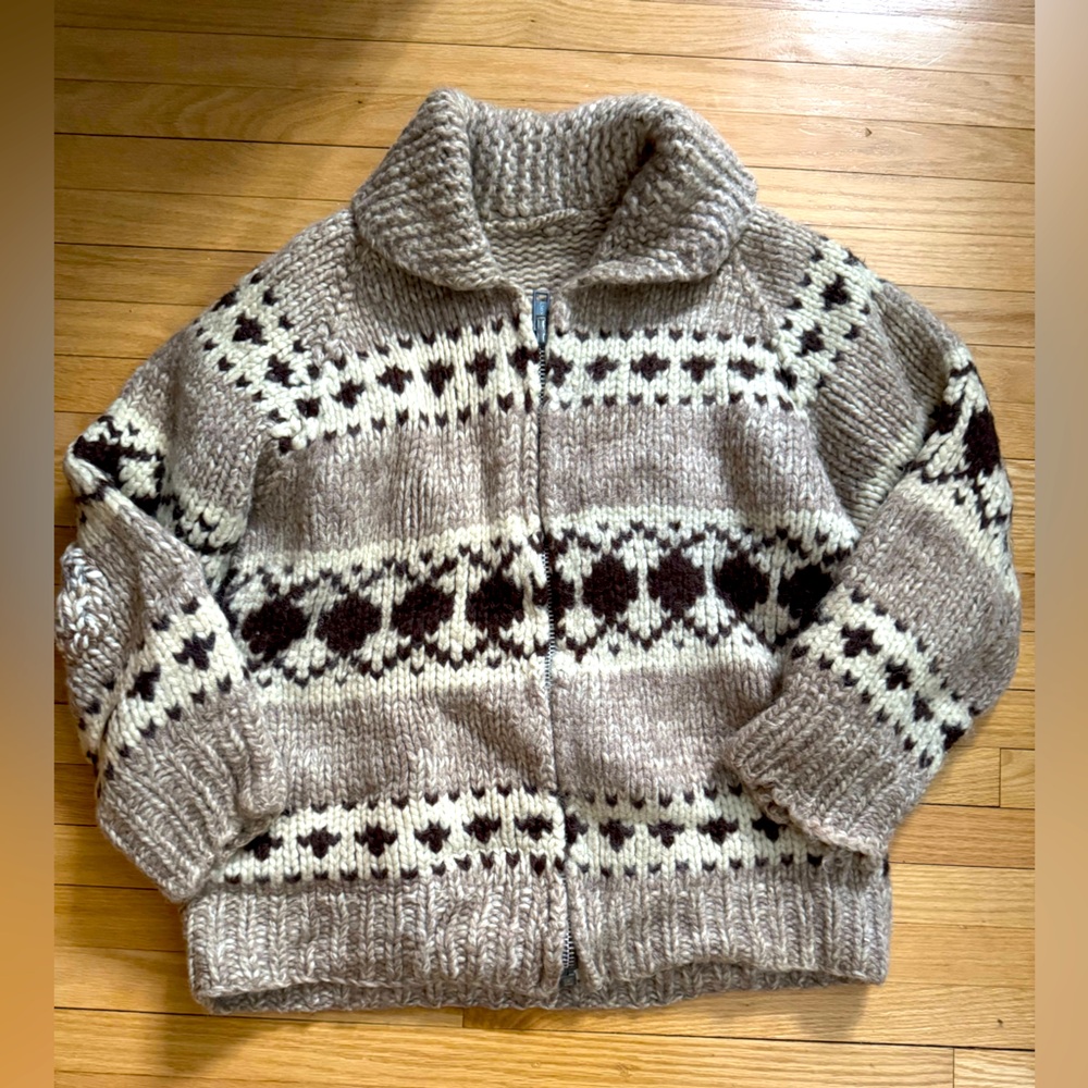 Chunky knit handmade wool sweater